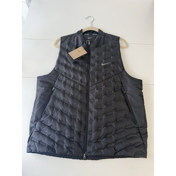 Nike Therma Fit ADV Water Repel Down Fill Running Jacket Vest Men LT FB7542-010 - Picture 11 of 16